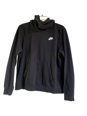 Nike Black Hoodie Sweatshirt L Cotton/Polyester Blend 50e